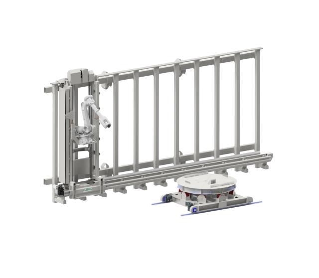 3D drawing of turntable solution for shot blasting